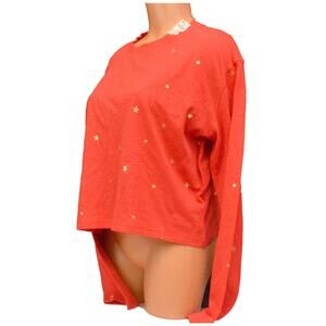 Victoria's Secret Shirt Girlfriend V-Neck Long Sleeve Cropped Tee T-shirt Top